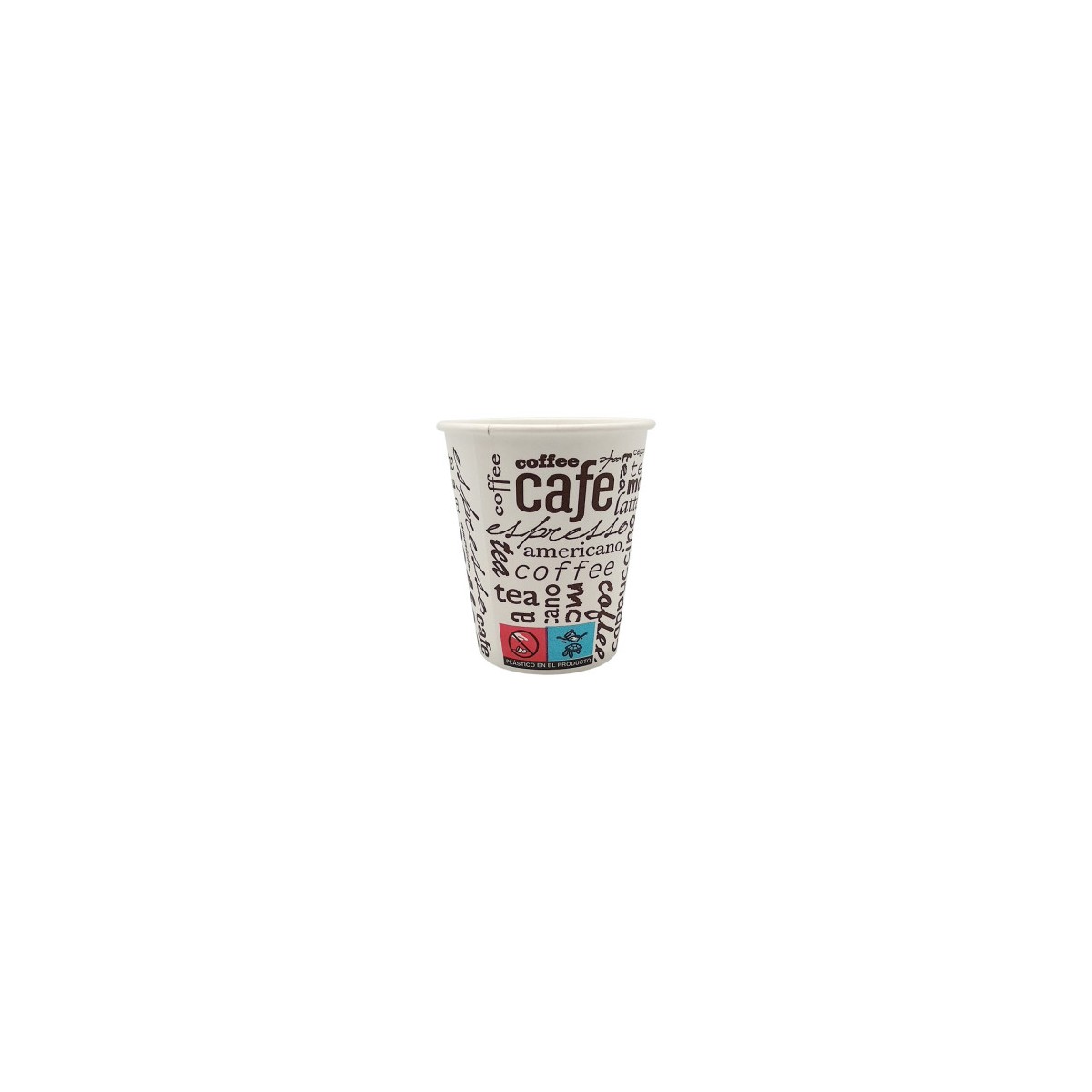 PAQUETE 50 VASOS CARToN COMPOSTABLE 200ML TECNOPACKING CU396