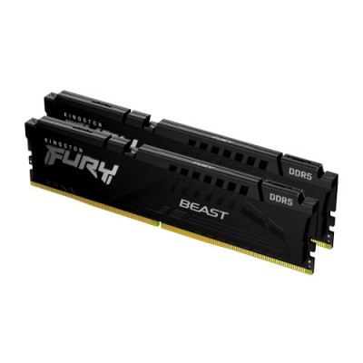 MEMORIA KINGSTON FURY BEAST BLACK DDR5 32GB KIT2 5600MHZ CL40 KF556C40BBK2 32