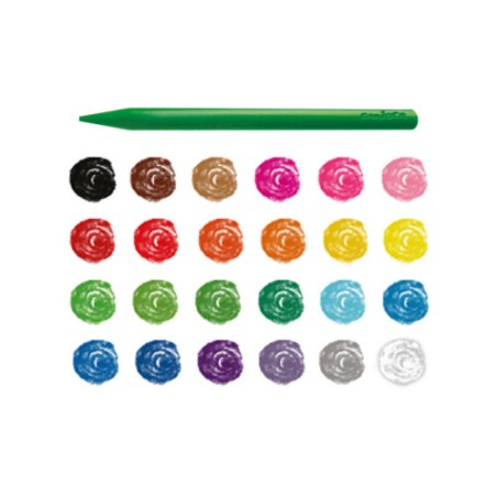 12169-CAJA 24 PLASTICERAS COLORES SURTIDOS CARIOCA 42880