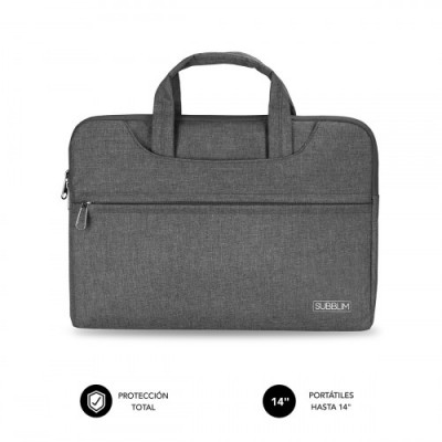 SUBBLIM Funda Ordenador Business Laptop Sleeve 133 14 Grey