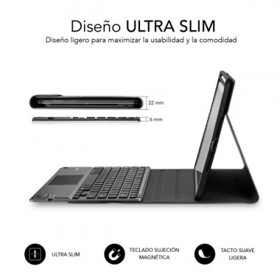 SUBBLIM Funda con Teclado Retroiluminado KEYTAB Pro BL BT Touchpad Ipad Pro 11 2020 Black