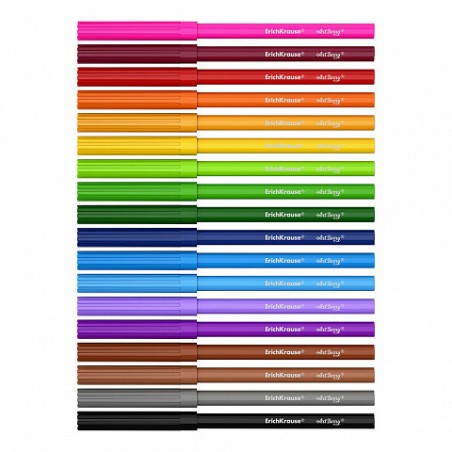 12205-CAJA 18 ROTULADORES SUPER LAVABLES COLORES SURTIDOS ARTBERRY 33051