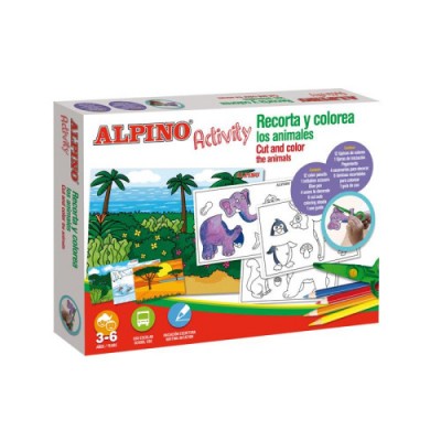 SET ACTIVITY RECORTO Y COLOREO ANIMALES ALPINO AC000004