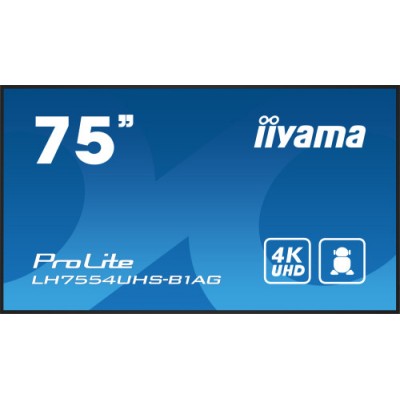 iiyama LH7554UHS B1AG pantalla de senalizacion Pantalla plana para senalizacion digital 1905 cm 75 LCD Wifi 500 cd m 4K Ultra H