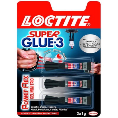 ADHESIVO INSTANTANEO SUPER GLUE 3X1GR MONODOSIS POWER GEL LOCTITE 2640066