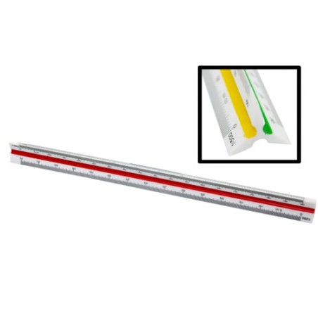 12437-ESCALIMETRO PLASTICO 30 CM BISMARK 303641