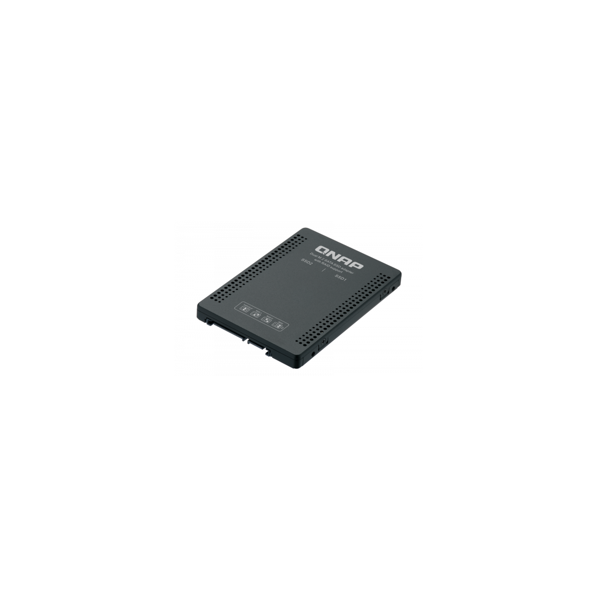 QNAP QDA A2MAR caja para disco duro externo M2 Caja externa para unidad de estado solido SSD Negro