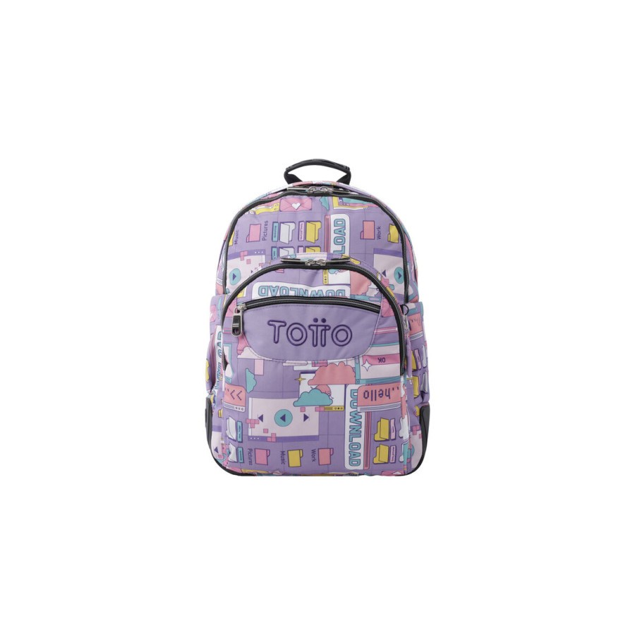 12464-MOCHILA ESCOLAR MORADO CIBER - CRAYOLES TOTTO MA04ECO029-2210N-2QI 12464-MOCHILA ESCOLAR MORADO CIBER - CRAYOLES TOTTO MA04ECO029-2210N-2QI