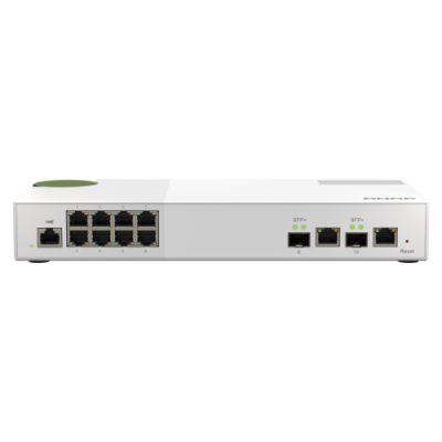 QNAP QSW M2108R 2C switch Gestionado L2 Gigabit Ethernet 10 100 1000 Energia sobre Ethernet PoE Blanco