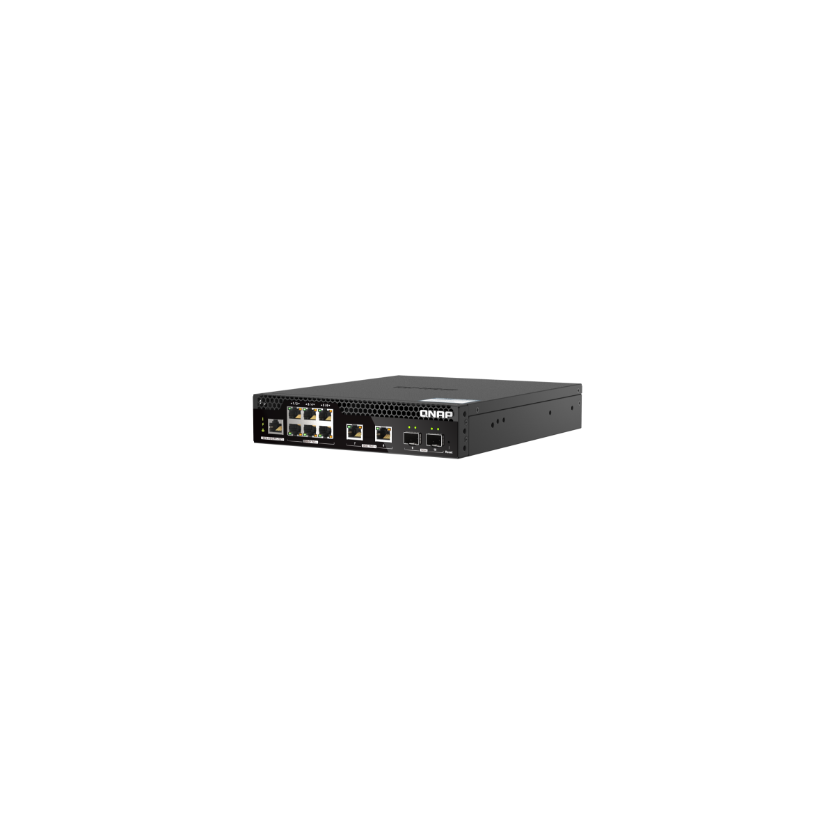 QNAP QSW M2106PR 2S2T switch Gestionado L2 10G Ethernet 100 1000 10000 Energia sobre Ethernet PoE 1U Negro