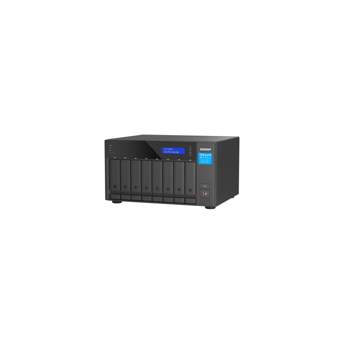 QNAP TVS H874T I9 64G servidor de almacenamiento NAS Torre Ethernet Negro