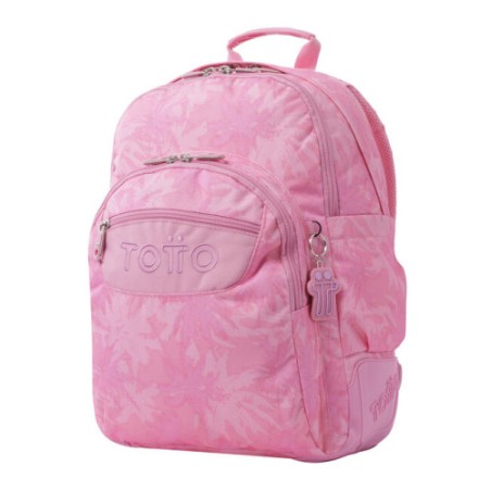 12467-MOCHILA ESCOLAR PALMERAS ROSAS - CRAYOLES TOTTO MA04ECO029-2210N-8IE
