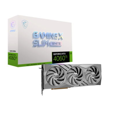 MSI GeForce RTX 4060 Ti GAMING X SLIM WHITE 16G NVIDIA 16 GB GDDR6