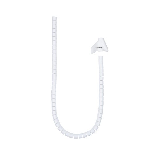 12739-Nanocable Organizador de Cables Flexible 25 mm, Blanco, 2 m