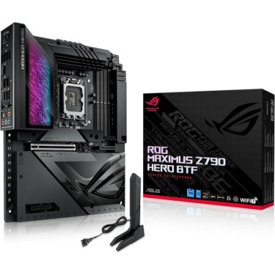 PLACA ASUS ROG MAXIMUS Z790 HERO BTFINTEL1700Z7904DDR5128GB1 HDMI 2 THUNDERBOLT 46SATA5M29USB321USB C25GBWIFI6EBT53ATX