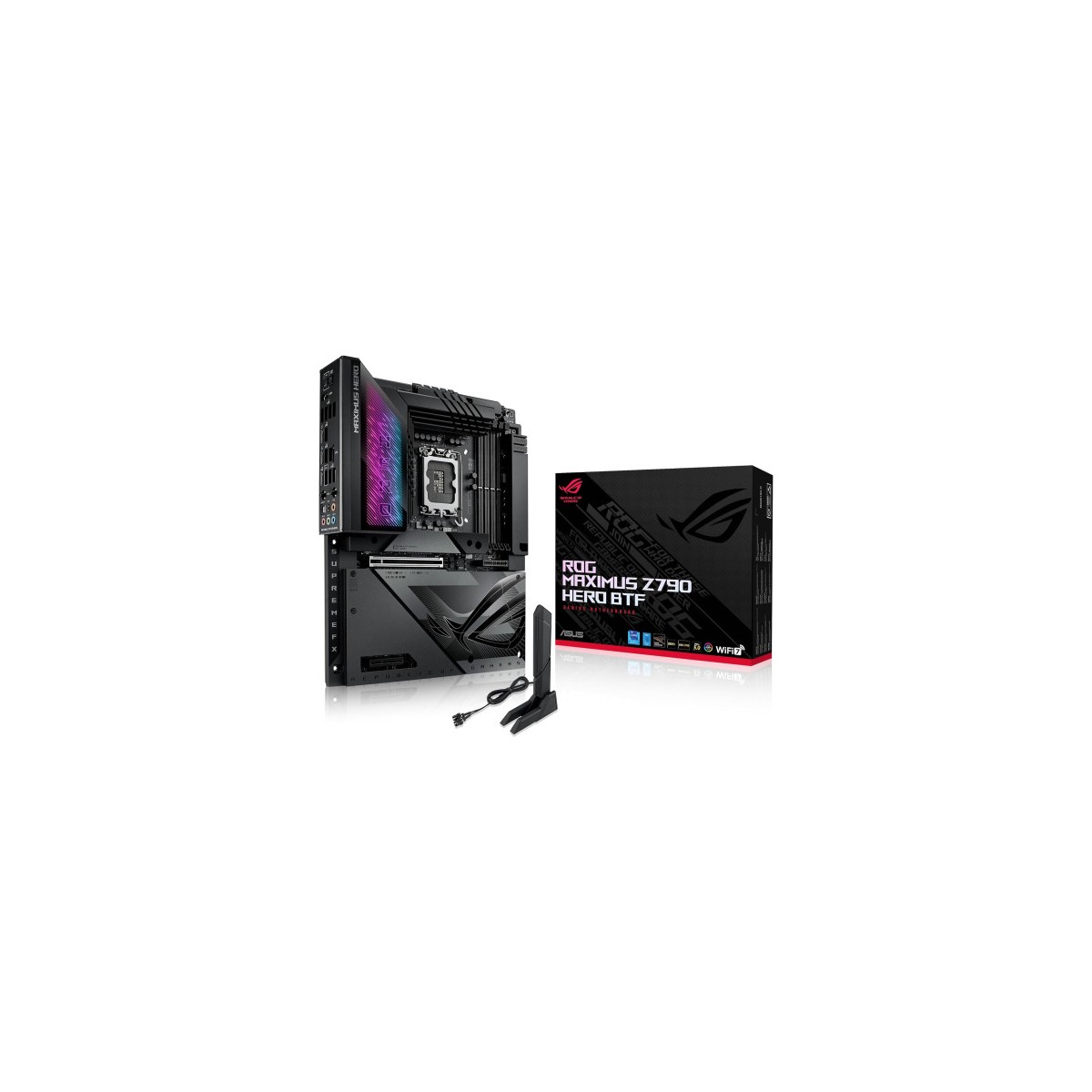 PLACA ASUS ROG MAXIMUS Z790 HERO BTFINTEL1700Z7904DDR5128GB1 HDMI 2 THUNDERBOLT 46SATA5M29USB321USB C25GBWIFI6EBT53ATX