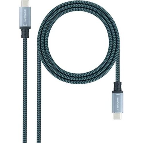12758-NANOCABLE CABLE USB 3.1 GEN2 10GBPS 5A, 4K/60HZ, USB-C/M-USB