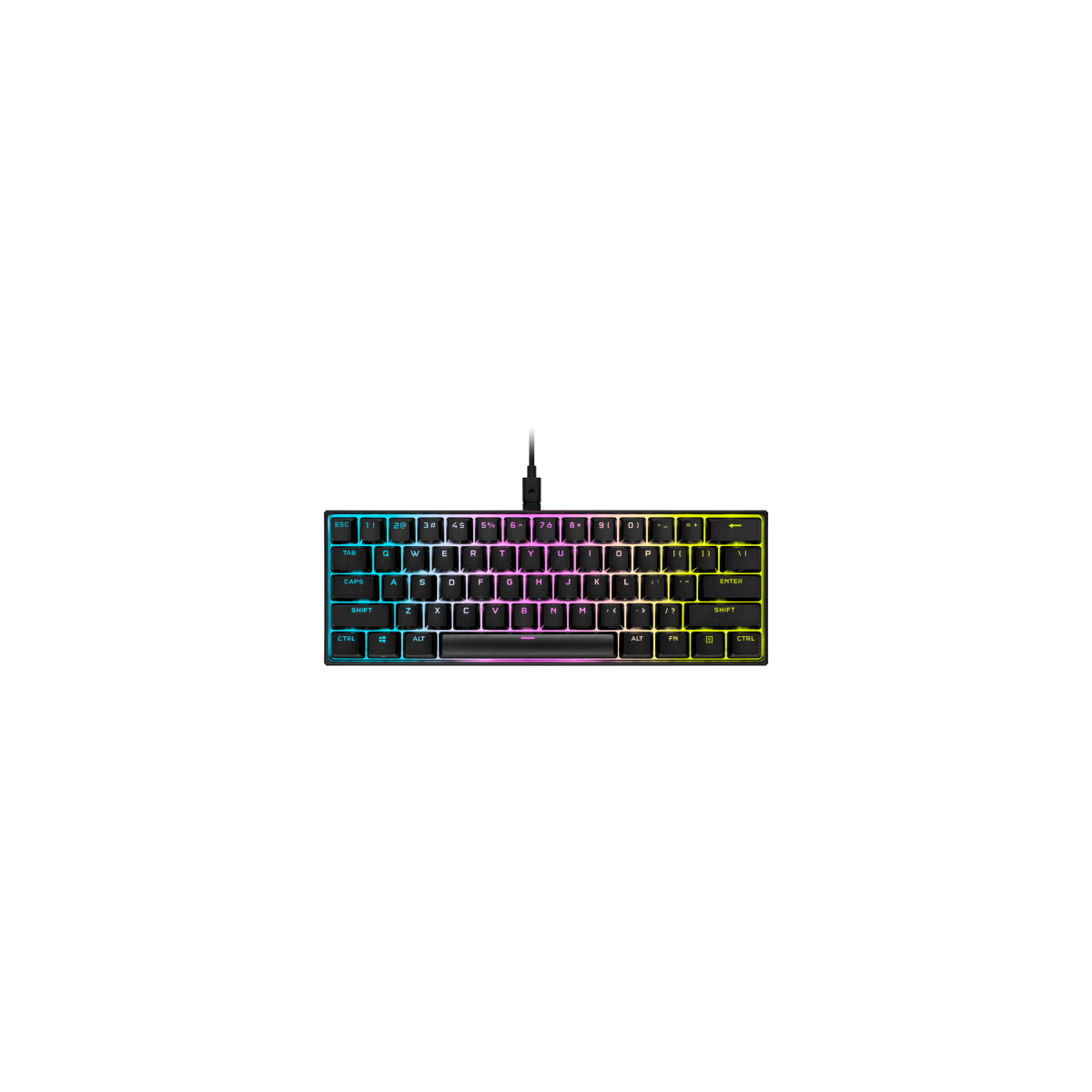 Corsair K65 RGB MINI 60 Mechanical Gaming teclado USB QWERTY Ingles Espanol Negro