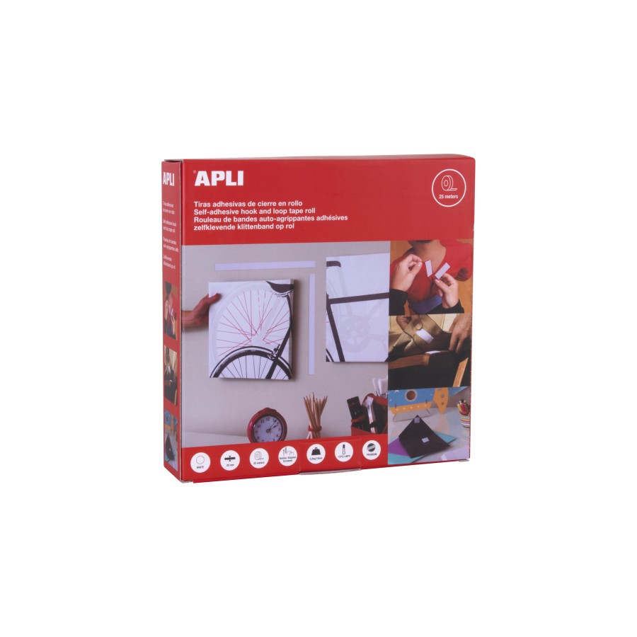 12817-DISPENSADOR 25M CINTA ADHESIVA TIPO VELCRO COLOR BLANCO 20 MM APLI 14903 12817-DISPENSADOR 25M CINTA ADHESIVA TIPO VELCRO COLOR BLANCO 20 MM APLI 14903