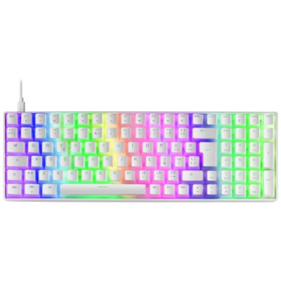 Mars Gaming MKULTRA Teclado Mecanico Blanco RGB Compacto 96 Switch Outemu SQ Azul Espanol