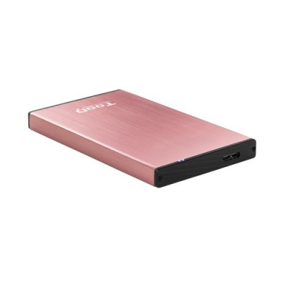 TooQ TQE 2527P caja para disco duro externo Caja de disco duro HDD Negro Rosa 25