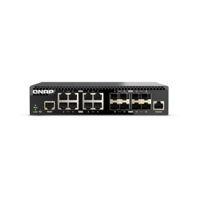 QNAP QSW M3216R 8S8T switch Gestionado L2 L3 10G Ethernet 100 1000 10000 1U Negro