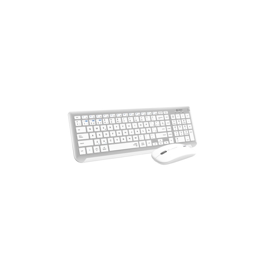 12998-SUBBLIM Teclado con Raton Bluetooth + 2.4G Combo Dual Prestige Extendido Plata/Blanco 12998-SUBBLIM Teclado con Raton Bluetooth + 2.4G Combo Dual Prestige Extendido Plata/Blanco