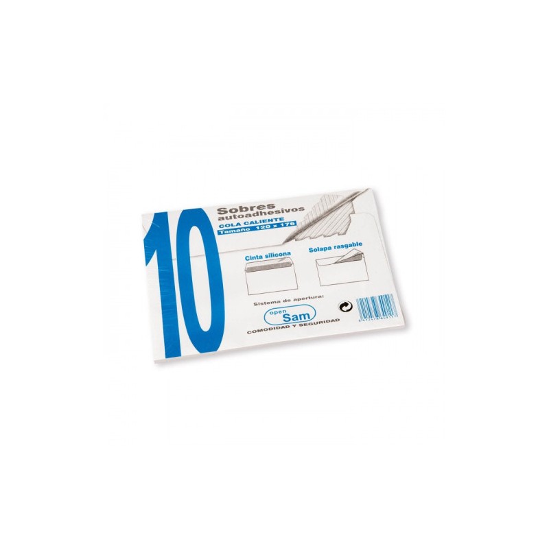 1303-PAQUETES DE 10 SOBRES OPEN TAMANO 120X176  90 GRS. SAM 664911