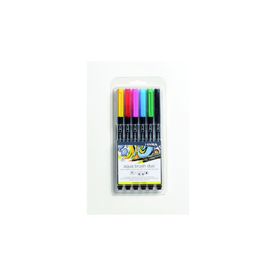 13161-ESTUCHE 6 UDS AQUA BRUSH DUO TONOS PRIMARIOS LYRA GROOVE L6521060