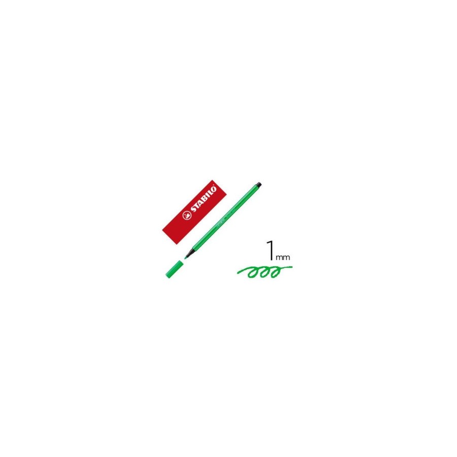 13189-ROTULADOR PREMIUM CON PUNTA DE FIBRA BISELADA PEN 68 MAX COLOR VERDE CLARO STABILO 768/33