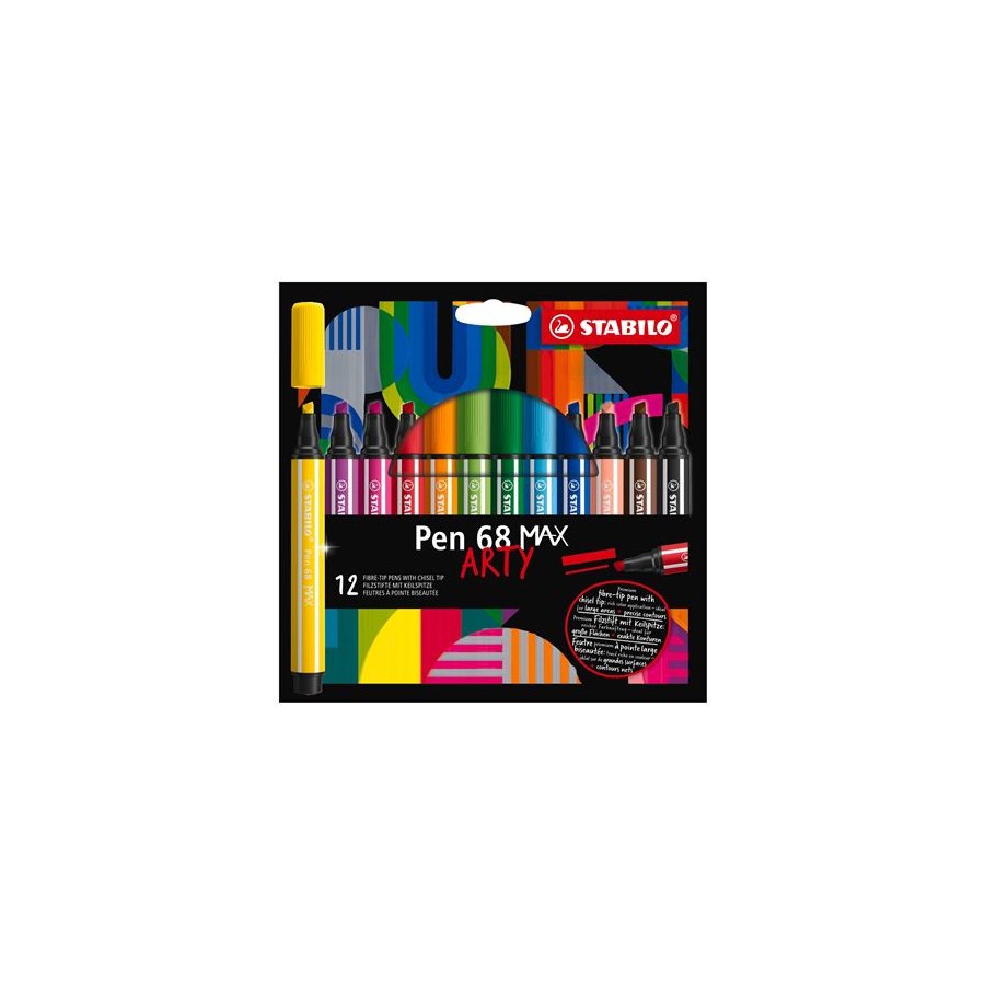 13193-ESTUCHE ARTY CON 12 COLORES-ROTULADOR PREMIUM CON PUNTA BISELADA PEN 68 MAX STABILO 768/12-21 13193-ESTUCHE ARTY CON 12 COLORES-ROTULADOR PREMIUM CON PUNTA BISELADA PEN 68 MAX STABILO 768/12-21