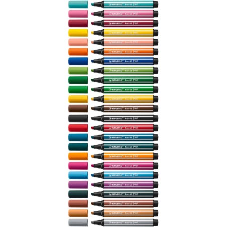 13194-ESTUCHE ARTY CON 12 COLORES-ROTULADOR PREMIUM CON PUNTA BISELADA PEN 68 MAX STABILO 768/12-21