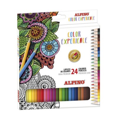 Alpino AL000247 lapiz de color Negro Azul Bronce Marron Verde Gris Azul claro Verde claro Rosa claro Naranja Melocoton Rosa Pur