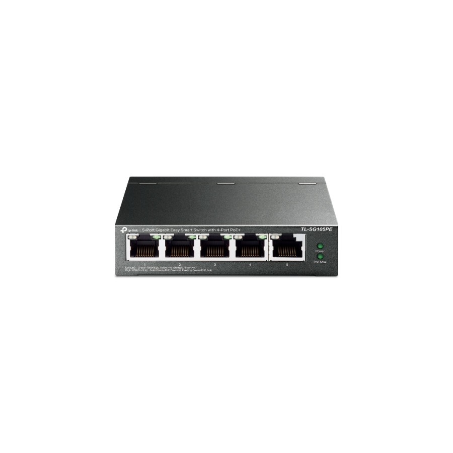 13387-TP-Link TL-SG105PE switch Gestionado L2 Gigabit Ethernet (10/100/1000) Energia sobre Ethernet (PoE) Negro 13387-TP-Link TL-SG105PE switch Gestionado L2 Gigabit Ethernet (10/100/1000) Energia sobre Ethernet (PoE) Negro