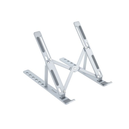 13418-TooQ Soporte Elevador para Portatiles, Tablets, Moviles y Libros, Plata