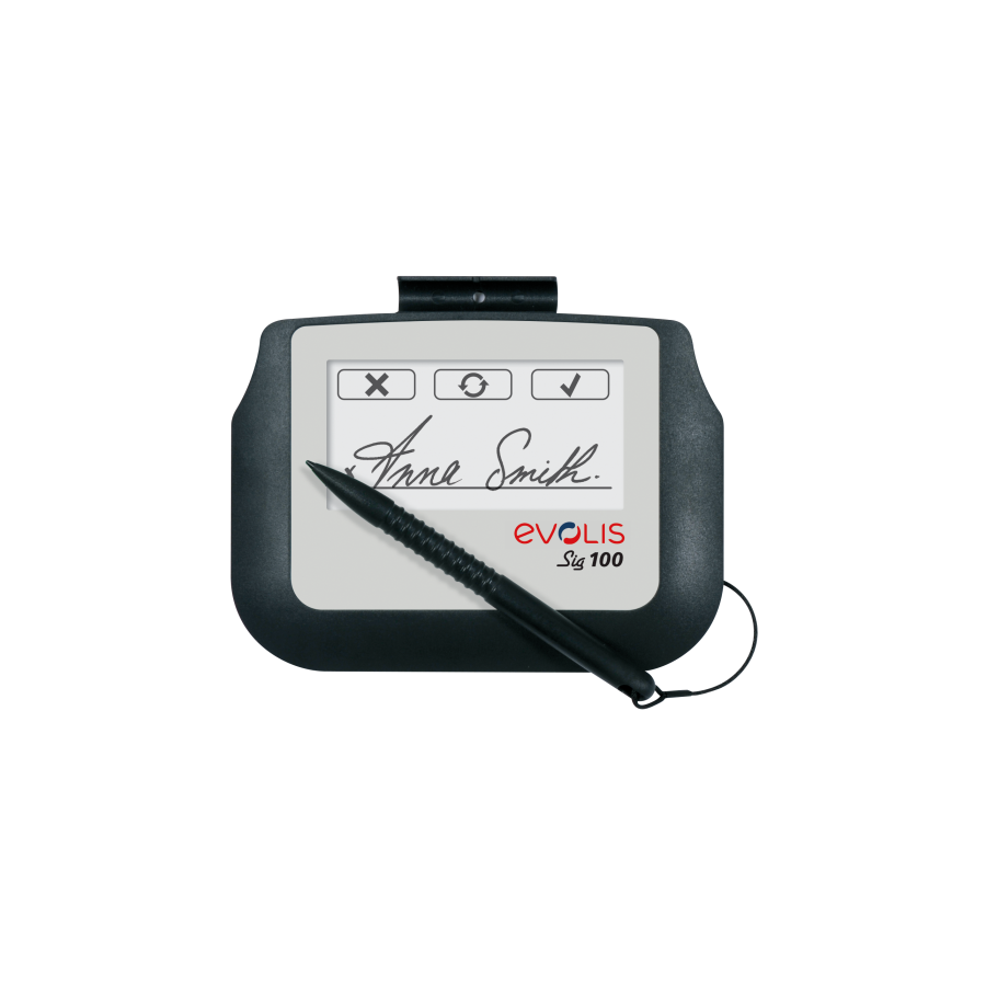 13434-Evolis SIG100 10,2 cm (4") Blanco, Negro LCD 13434-Evolis SIG100 10,2 cm (4") Blanco, Negro LCD