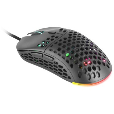 Mars Gaming MM55 Negro Raton Gaming RGB Chroma Ultra ligero 55g 12800 DPI