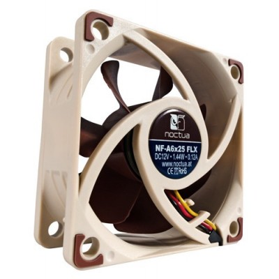 NOCTUA VENTILADOR CAJA NF A6X25 FLX 60MM FAN 60X60X25MM 12V 3000RPM 2400RPM 1600RPM 193 DBA 292 M3 H 218 MM H2O 3 PINES