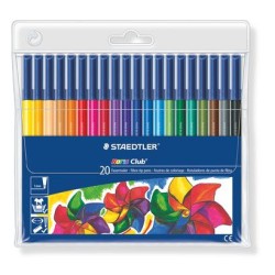 1358-ESTUCHE 20 ROTULADORES NORIS CLUB PUNTA FIBRA SIMETRICA SURTIDOS STAEDTLER 326 WP20