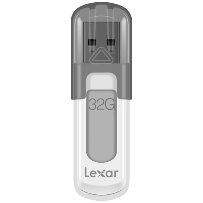 Lexar JumpDrive V100 unidad flash USB 32 GB USB tipo A 32 Gen 1 31 Gen 1 Gris Blanco