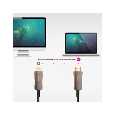 13699-NANOCABLE CABLE HDMI V2.1 AOC 8K@60HZ 4K@120HZ 48Gbps 40 M