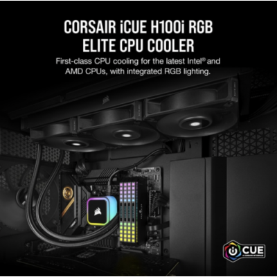 Corsair H100i Refrigerador de aire Negro 1 piezas