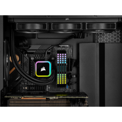 Corsair iCUE H150i RGB ELITE Procesador Sistema de refrigeracion liquida todo en uno 12 cm Negro 1 piezas