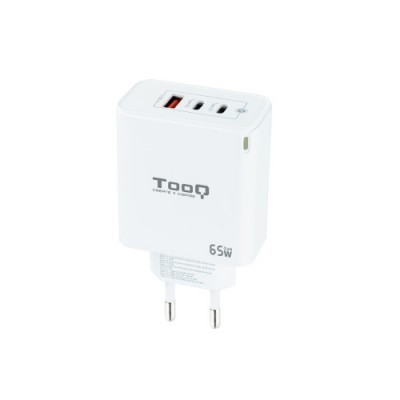 TooQ Cargador de Pared GaN 2USB C PD USB A QC 65W Blanco