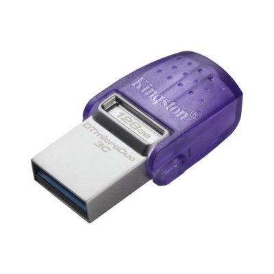 Kingston Technology DataTraveler microDuo 3C unidad flash USB 128 GB USB Type A USB Type C 32 Gen 1 31 Gen 1 Acero inoxidable P