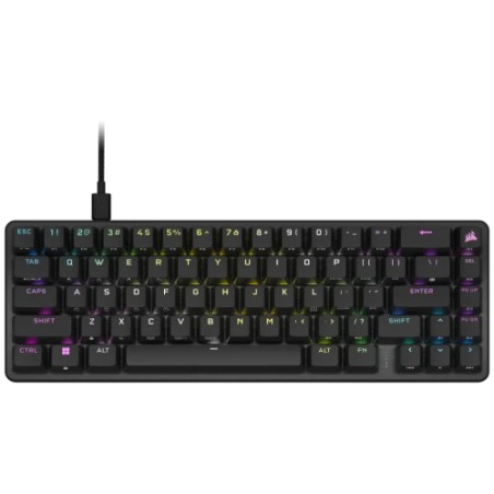 13862-Corsair CH-91A401A-ES teclado USB QWERTZ Espanol Negro