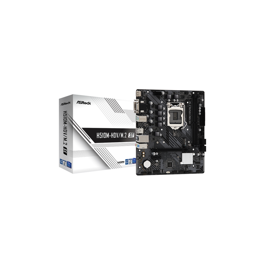 13895-PLACA ASROCK H510M-HDV/M.2 SE,INTEL,1200,H470,2DDR4,64GB,VGA+DVI+HDMI,GBLAN,4SATA3,6USB3.2+M.2,MATX 13895-PLACA ASROCK H510M-HDV/M.2 SE,INTEL,1200,H470,2DDR4,64GB,VGA+DVI+HDMI,GBLAN,4SATA3,6USB3.2+M.2,MATX