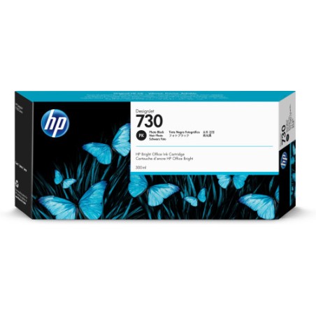 13906-HP 730 TINTA NEGRO FOTO 300ML (P2V73A)