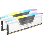 13917-MEMORIA CORSAIR DDR5 32GB 2X16GB PC6000 VENGEANCE RGB BLANCA CMH32GX5M2E6000C36W