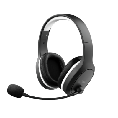 Trust GXT 391 Thian Auriculares Inalambrico y alambrico Diadema Juego USB Tipo C Negro Blanco